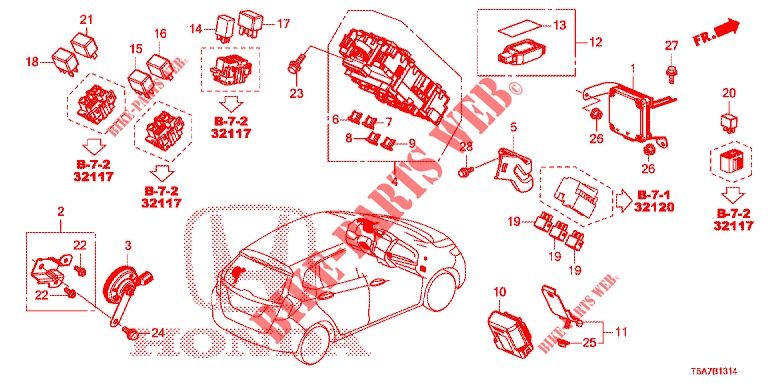 STEUERGERAT (CABINE) (1) (LH) ('18) für Honda JAZZ 1.3 EXECUTIVE 5 Türen vollautomatische 2018