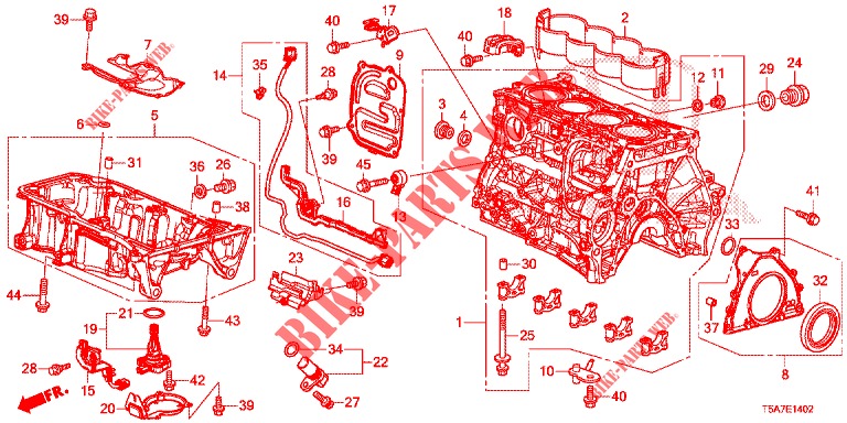 ZYLINDERBLOCK/OELWANNE (3) für Honda JAZZ 1.4 EXCLUSIVE 5 Türen 6 gang-Schaltgetriebe 2018
