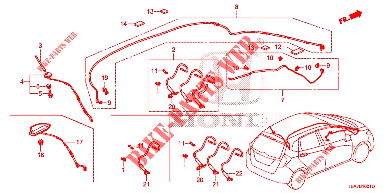 ANTENNE/LAUTSPRECHER (LH) (2) für Honda JAZZ 1.5 DYNAMIC 5 Türen vollautomatische 2018