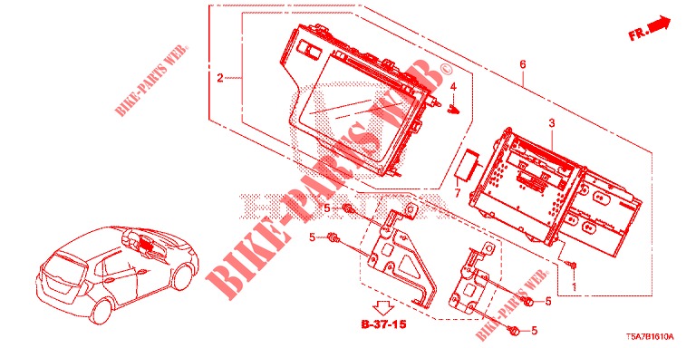 AUDIOEINHEIT (LH) (1) für Honda JAZZ 1.5 DYNAMIC 5 Türen vollautomatische 2018