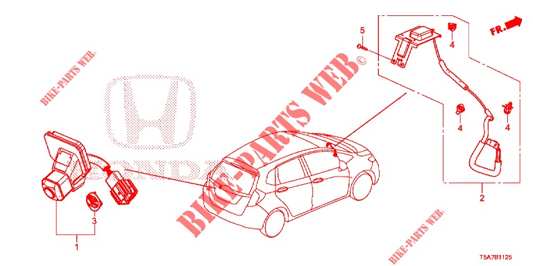 GPS/KAMERA ANTENNE RÜCKANSICHT für Honda JAZZ 1.5 DYNAMIC 5 Türen vollautomatische 2018