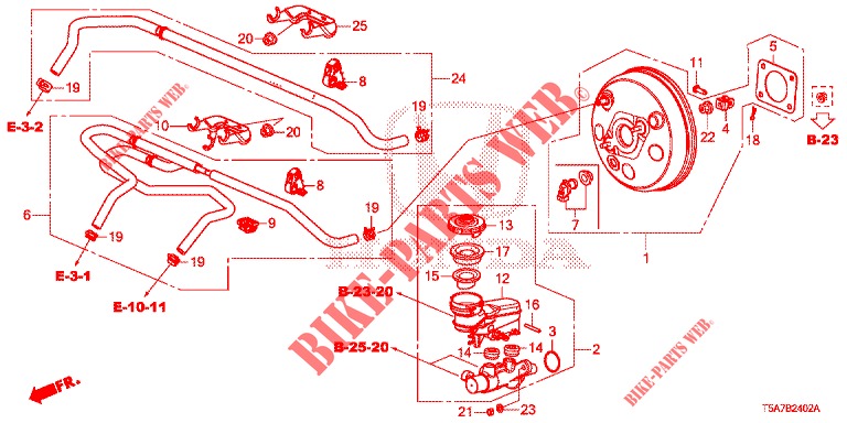HAUPTBREMSZYLINDER/MASTER POWER (LH) (2) für Honda JAZZ 1.5 DYNAMIC 5 Türen vollautomatische 2018