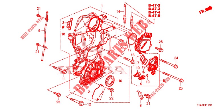 KETTENGEHAEUSE (2) für Honda JAZZ 1.5 DYNAMIC 5 Türen vollautomatische 2018