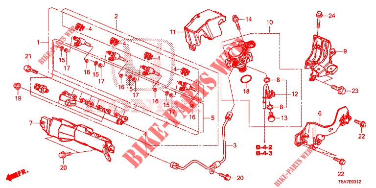KRAFTSTOFFEINSPRITZUNG (3) für Honda JAZZ 1.5 DYNAMIC 5 Türen vollautomatische 2018