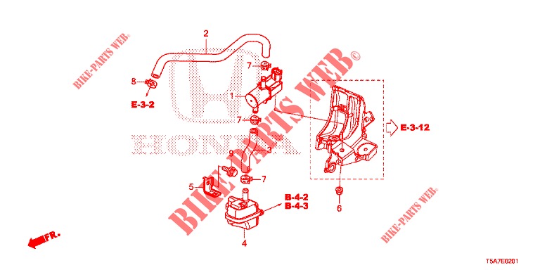  MAGNETVENTILKONTROLLE DER SPÜLUNG (2) für Honda JAZZ 1.5 DYNAMIC 5 Türen vollautomatische 2018
