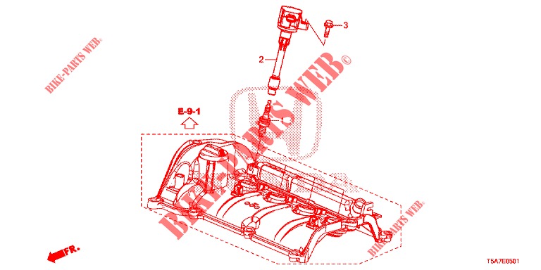 STOPFEN, OBERE SPULE/STOEPSEL (2) für Honda JAZZ 1.5 DYNAMIC 5 Türen vollautomatische 2018