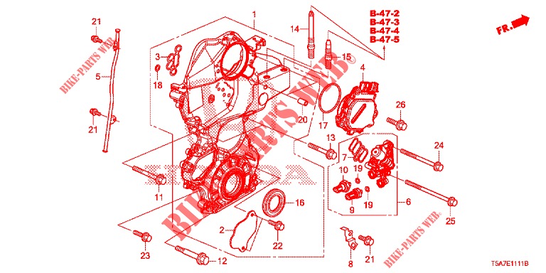 KETTENGEHAEUSE (2) für Honda JAZZ 1.4 EXECUTIVE 5 Türen 6 gang-Schaltgetriebe 2019