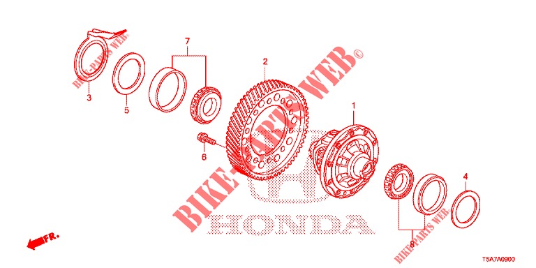 DIFFERENTIAL  für Honda JAZZ 1.3 EXECUTIVE 5 Türen vollautomatische 2019