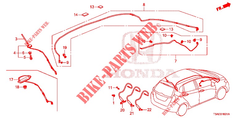 ANTENNE/LAUTSPRECHER (LH) für Honda JAZZ 1.3 ELEGANCE 5 Türen 6 gang-Schaltgetriebe 2019