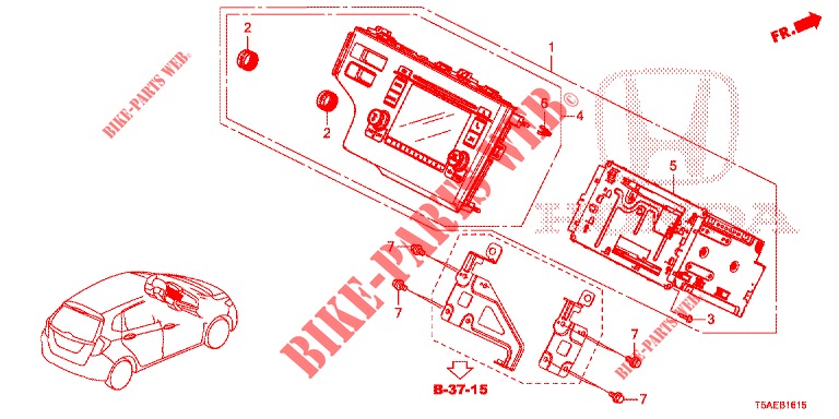 AUDIOEINHEIT (LH) (2) für Honda JAZZ 1.3 ELEGANCE 5 Türen 6 gang-Schaltgetriebe 2019