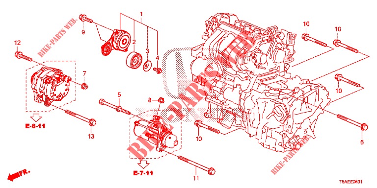 AUTOMATISCHE SPANNVORRICHTUNG  für Honda JAZZ 1.3 ELEGANCE 5 Türen 6 gang-Schaltgetriebe 2019