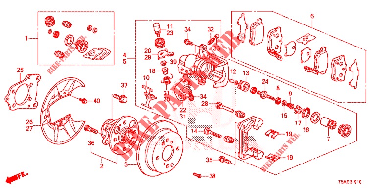 HINTERRAD BREMSTROMMEL  für Honda JAZZ 1.3 ELEGANCE 5 Türen 6 gang-Schaltgetriebe 2019