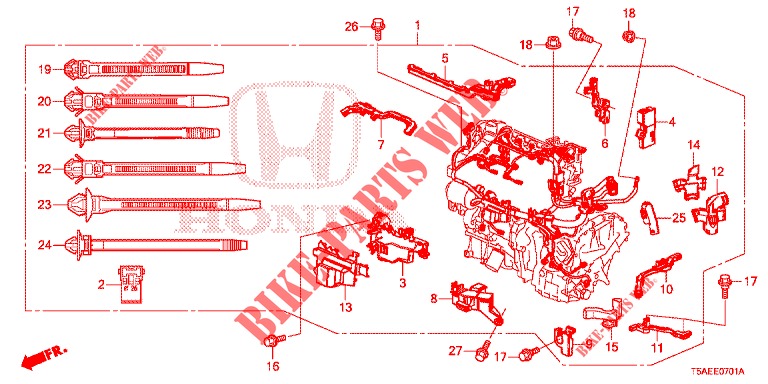 KABELBAUM (1) für Honda JAZZ 1.3 ELEGANCE 5 Türen 6 gang-Schaltgetriebe 2019