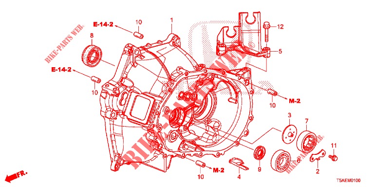 KUPPLUNGSGEHAEUSE  für Honda JAZZ 1.3 ELEGANCE 5 Türen 6 gang-Schaltgetriebe 2019