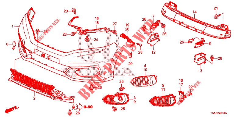 VORDERE STOSSFAENGER (1) für Honda JAZZ 1.3 ELEGANCE 5 Türen 6 gang-Schaltgetriebe 2019