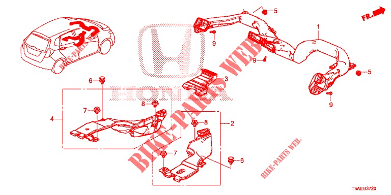 ZULEITUNGSROHR/ENTLUEFTUNGSROHR  für Honda JAZZ 1.3 ELEGANCE 5 Türen 6 gang-Schaltgetriebe 2019