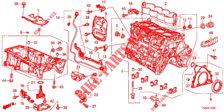 ZYLINDERBLOCK/OELWANNE  für Honda JAZZ 1.3 ELEGANCE 5 Türen 6 gang-Schaltgetriebe 2019