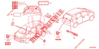 EMBLEM/WARNETIKETT  für Honda JAZZ 1.5 DYNAMIC 5 Türen 6 gang-Schaltgetriebe 2019