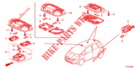 INNENLEUCHTE  für Honda JAZZ HYBRID LUXURY 5 Türen vollautomatische 2012