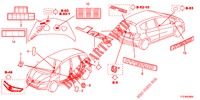 EMBLEM/WARNETIKETT  für Honda JAZZ HYBRID LUXURY 5 Türen vollautomatische 2012