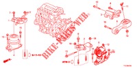 MOTORBEFESTIGUNG(DIESEL)  für Honda JAZZ HYBRID LUXURY 5 Türen vollautomatische 2012
