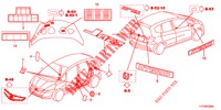 EMBLEM/WARNETIKETT  für Honda JAZZ HYBRID LUXURY 5 Türen vollautomatische 2014
