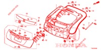 HECKKLAPPENPLATTE(2D)  für Honda CIVIC 1.4 ELEGANCE 5 Türen 6 gang-Schaltgetriebe 2014
