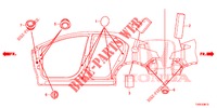 GUMMITUELLE (LATERAL) für Honda CIVIC 1.4 S 5 Türen 6 gang-Schaltgetriebe 2014