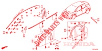 ZIERLEISTE/SCHUTZ  für Honda CIVIC 1.4 S 5 Türen 6 gang-Schaltgetriebe 2014