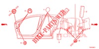 GUMMITUELLE (LATERAL) für Honda CIVIC DIESEL 1.6 EXECUTIVE 5 Türen 6 gang-Schaltgetriebe 2014