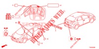 EMBLEME/WARNETIKETTEN  für Honda CIVIC 1.8 COMFORT 5 Türen 5 gang automatikgetriebe 2014