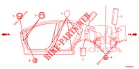 GUMMITUELLE (LATERAL) für Honda CIVIC 1.8 COMFORT 5 Türen 5 gang automatikgetriebe 2014