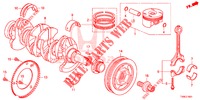 KURBELWELLE/KOLBEN (1.8L) für Honda CIVIC 1.8 COMFORT 5 Türen 5 gang automatikgetriebe 2014