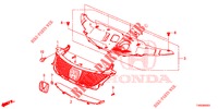 GRILL, VORNE/ZIERLEISTE  für Honda CIVIC 1.4 S 5 Türen 6 gang-Schaltgetriebe 2015