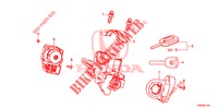 SCHLIESSZYLINDER KOMPONENTEN  für Honda CIVIC 1.4 S 5 Türen 6 gang-Schaltgetriebe 2015