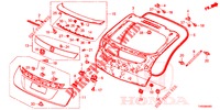 HECKKLAPPENPLATTE(2D)  für Honda CIVIC DIESEL 1.6 LIFSTYLE 5 Türen 6 gang-Schaltgetriebe 2015