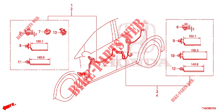 KABELBAUM (6) für Honda CIVIC DIESEL 1.6 LIFSTYLE EURO 6 5 Türen 6 gang-Schaltgetriebe 2015