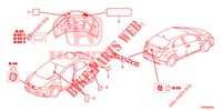 EMBLEME/WARNETIKETTEN  für Honda CIVIC DIESEL 1.6 S 5 Türen 6 gang-Schaltgetriebe 2015