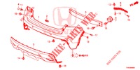 HINTERER STOSSFAENGER  für Honda CIVIC DIESEL 1.6 S 5 Türen 6 gang-Schaltgetriebe 2015