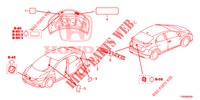 EMBLEME/WARNETIKETTEN  für Honda CIVIC DIESEL 1.6 S EURO 6 5 Türen 6 gang-Schaltgetriebe 2015