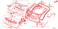 HECKKLAPPENPLATTE(2D)  für Honda CIVIC DIESEL 1.6 S EURO 6 5 Türen 6 gang-Schaltgetriebe 2015
