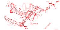 HINTERER STOSSFAENGER  für Honda CIVIC DIESEL 1.6 S EURO 6 5 Türen 6 gang-Schaltgetriebe 2015