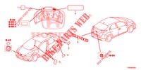 EMBLEME/WARNETIKETTEN  für Honda CIVIC 1.8 EXCLUSIVE NAVI 5 Türen 6 gang-Schaltgetriebe 2015