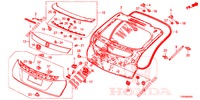 HECKKLAPPENPLATTE(2D)  für Honda CIVIC 1.8 EXCLUSIVE NAVI 5 Türen 6 gang-Schaltgetriebe 2015