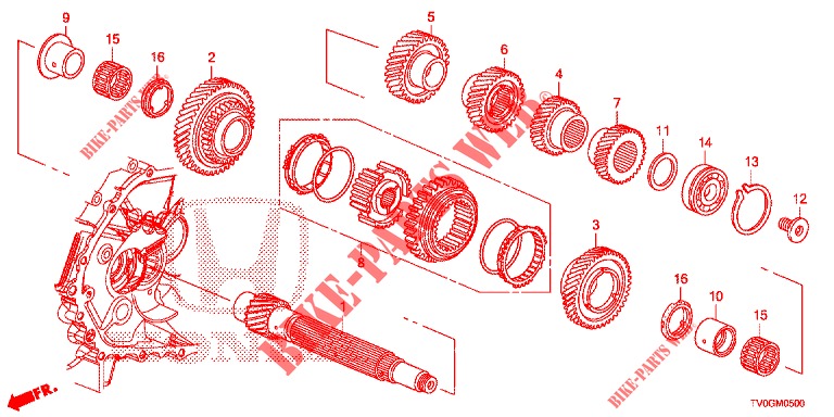NEBENWELLE  für Honda CIVIC 1.8 EXCLUSIVE NAVI 5 Türen 6 gang-Schaltgetriebe 2015
