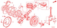 KURBELWELLE/KOLBEN (1.8L) für Honda CIVIC 1.8 EXCLUSIVE NAVI 5 Türen 5 gang automatikgetriebe 2015