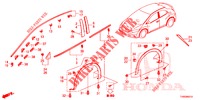 ZIERLEISTE/SCHUTZ  für Honda CIVIC 1.8 LIFESTYLE 5 Türen 5 gang automatikgetriebe 2015