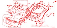 HECKKLAPPENPLATTE(2D)  für Honda CIVIC 1.8 S 5 Türen 6 gang-Schaltgetriebe 2015