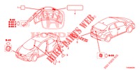 EMBLEME/WARNETIKETTEN  für Honda CIVIC 1.8 S 5 Türen 5 gang automatikgetriebe 2015