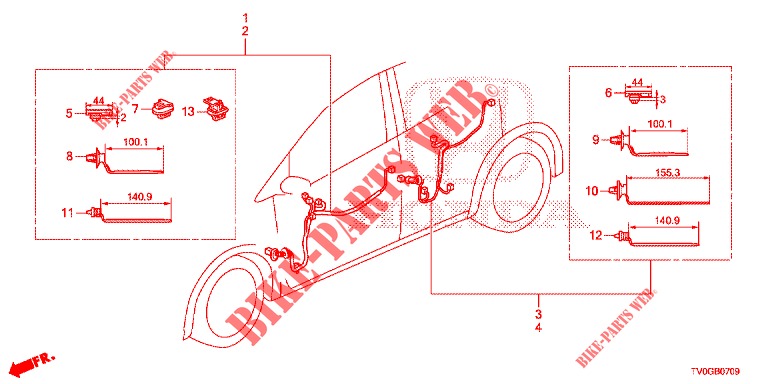 KABELBAUM (6) für Honda CIVIC 1.8 S 5 Türen 5 gang automatikgetriebe 2015